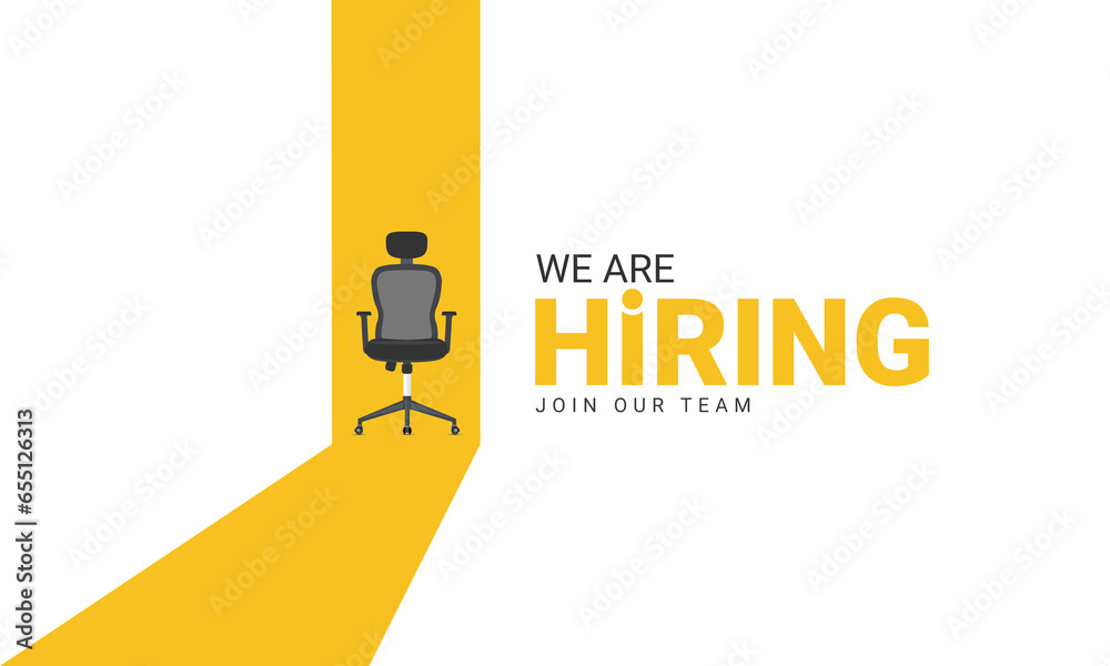 We are hiring join to the team announcement. Hiring recruitment open vacancy design. Creative hiring poster. hiring social media post design.