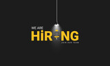 We are hiring join to the team announcement. Hiring recruitment open vacancy design. Creative hiring poster. hiring social media post design.