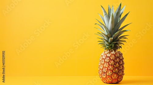 ripe pineapple on a colored background