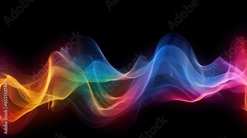 Modern colorful flow poster. Wave shape color background