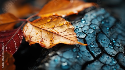 Mottled leaf , Macro shot , Color Gradient, Background HD photo