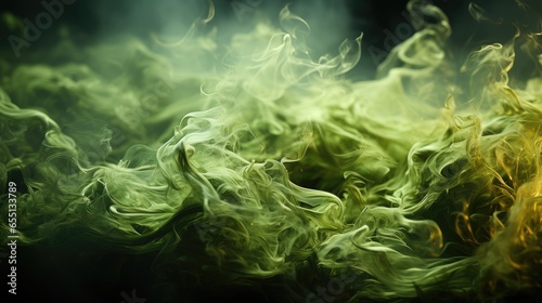 Olive Smoke , Macro shot , Color Gradient, Background HD