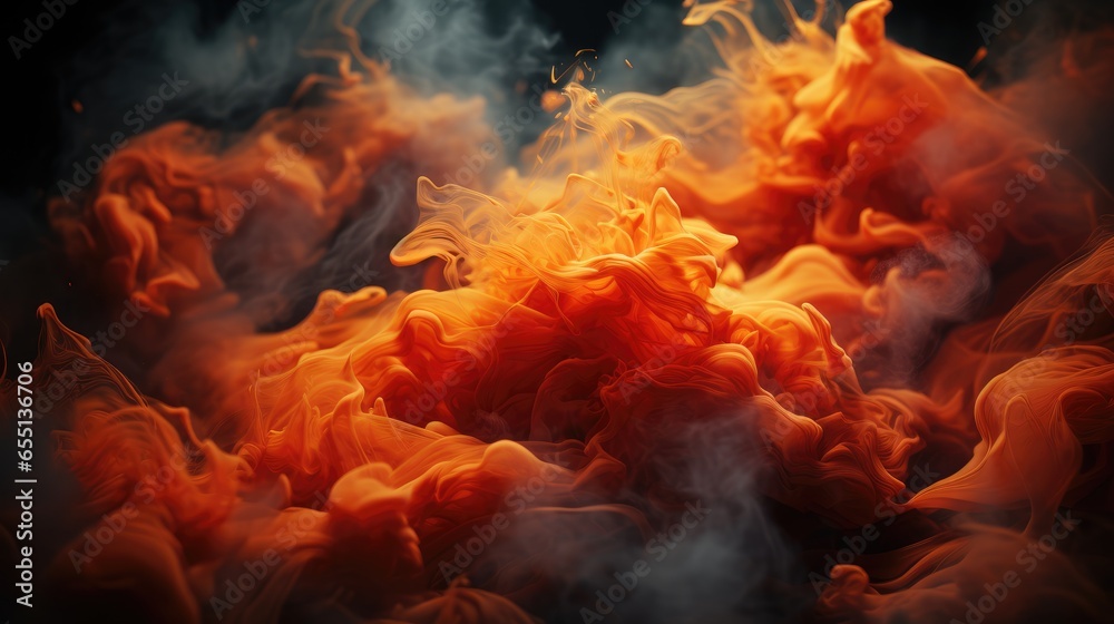 Papaya Smoke, Macro shot , Color Gradient, Background HD