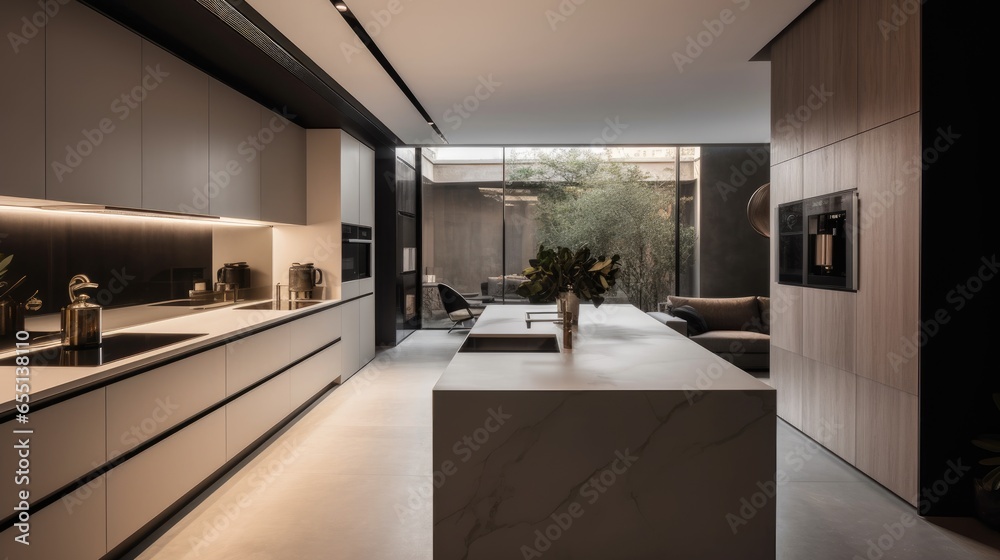 Sleek Contemporary Kitchen Design with Minimalist Cabinet Sleek Contemporary Kitchen Design with Minimalist Cabinet