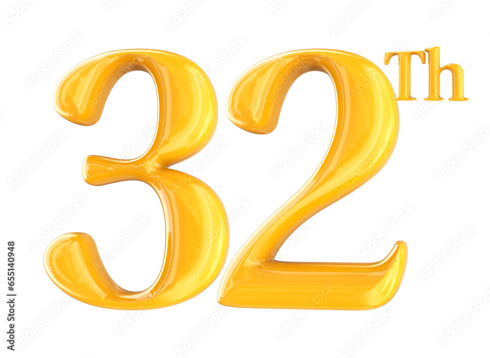 Anniversary Number Gold 3D Render Anniversary Number Gold 3D Render