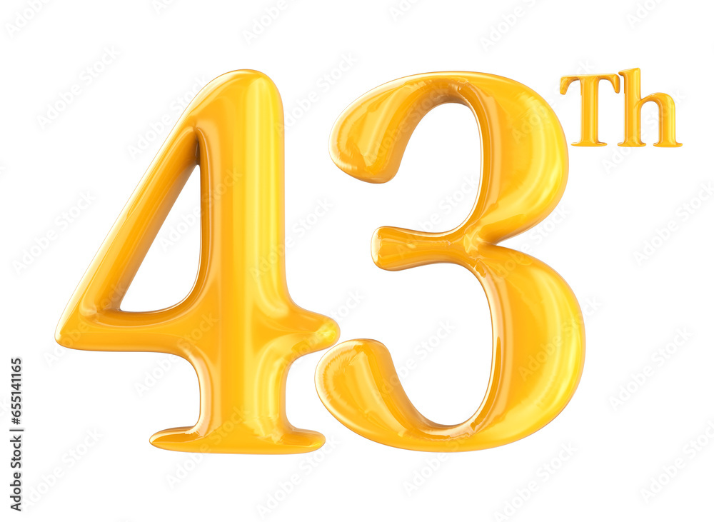 Anniversary Number Gold 3D Render Anniversary Number Gold 3D Render