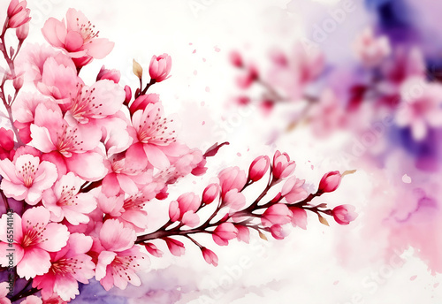 Beautiful watercolor flower background ai generated