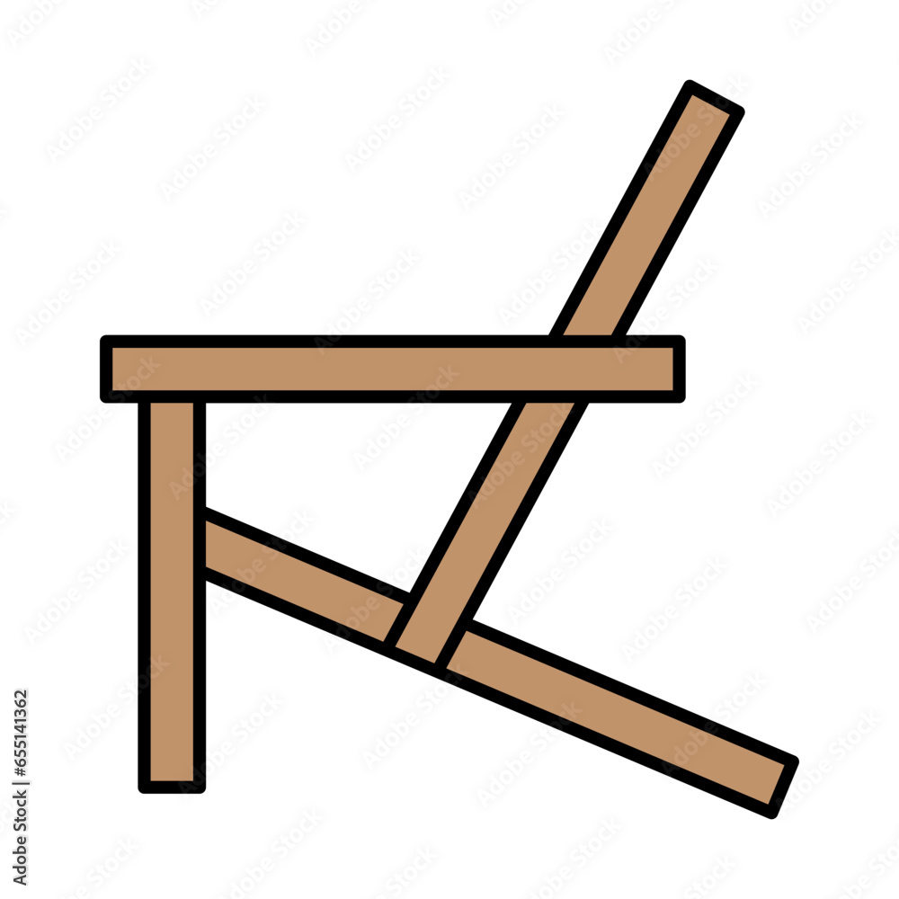 Bamboo chair icon Bamboo chair icon