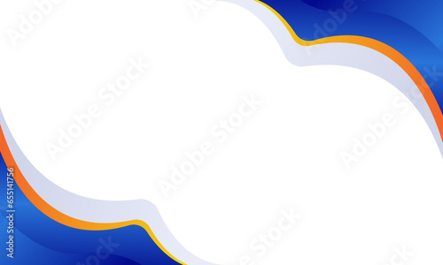 Abstract blue and orange curve background. Suitable for corporate banner, poster, presentation, brochure, flyer and cover