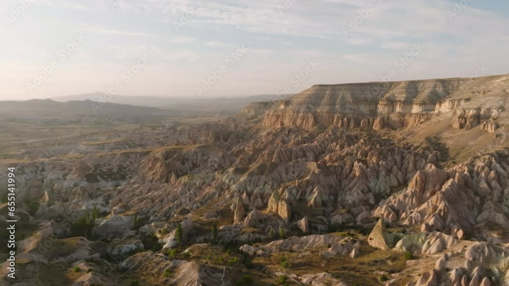 A Drone's View of Sculptural Peaks in a Dramatic Landscape Cappadocia, Turkiye A Drone's View of Sculptural Peaks in a Dramatic Landscape Cappadocia, Turkiye