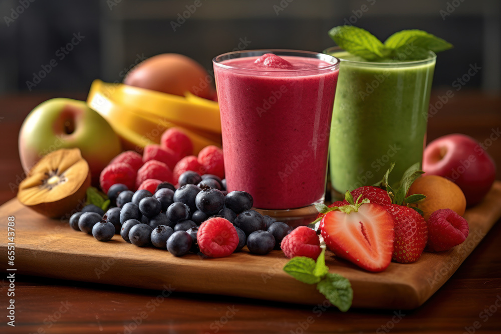 fruit smoothie with berries fruit smoothie with berries