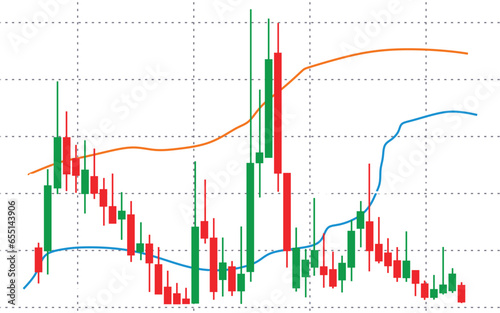stock market graph icon, Economic stock trading graphic design experiences ups and downs in price	