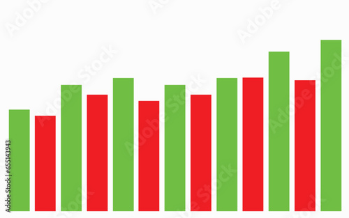 stock market graph icon, Economic stock trading graphic design experiences ups and downs in price	