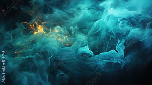 Turquoise Smoke  Macro shot   Color Gradient  Background HD