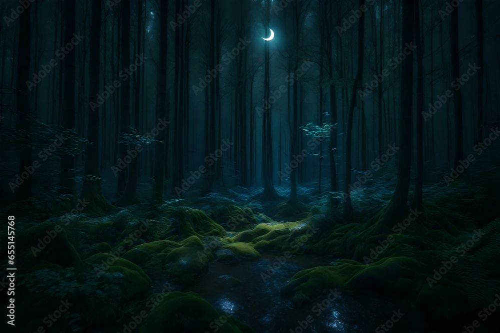 night forest in the forest