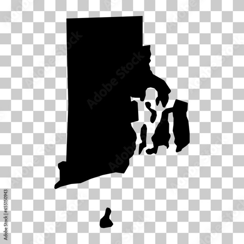 Rhode island map shape, united states of america. Flat concept symbol vector illustration