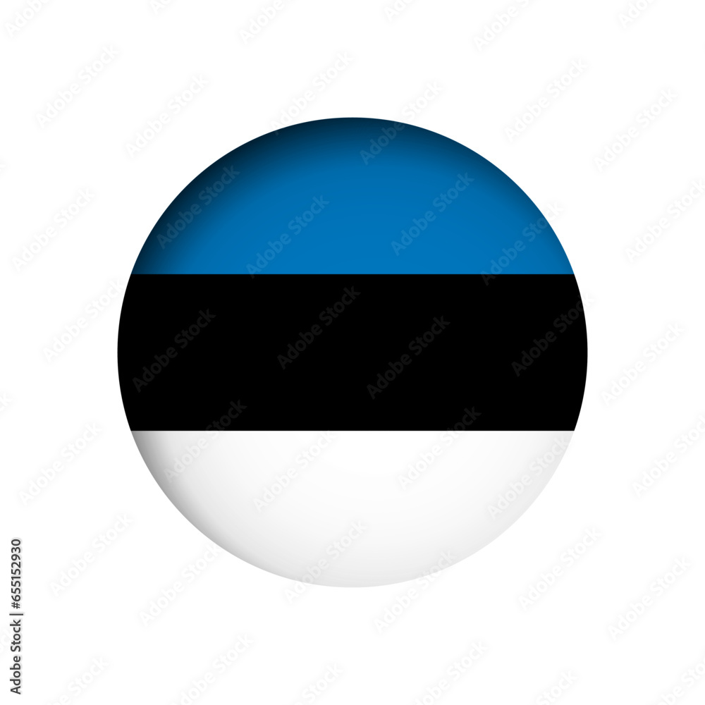Estonia flag - behind the cut circle paper hole with inner shadow. Estonia flag - behind the cut circle paper hole with inner shadow.