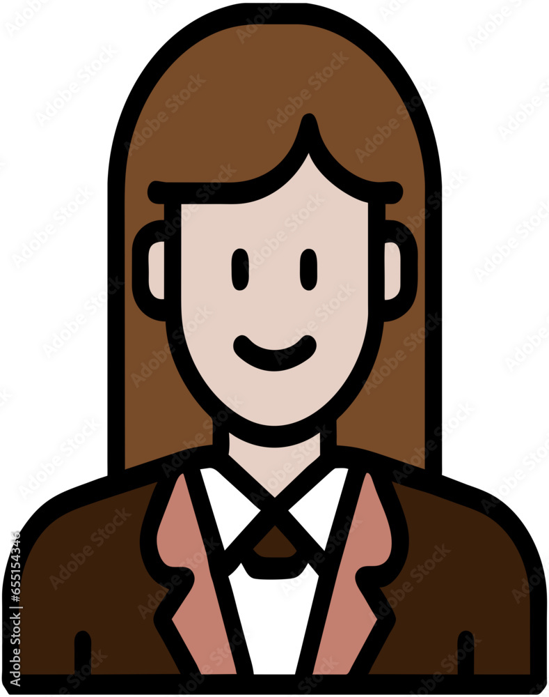 business woman character avatar isolated