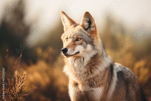 Coyote in the wild close up © Veniamin Kraskov