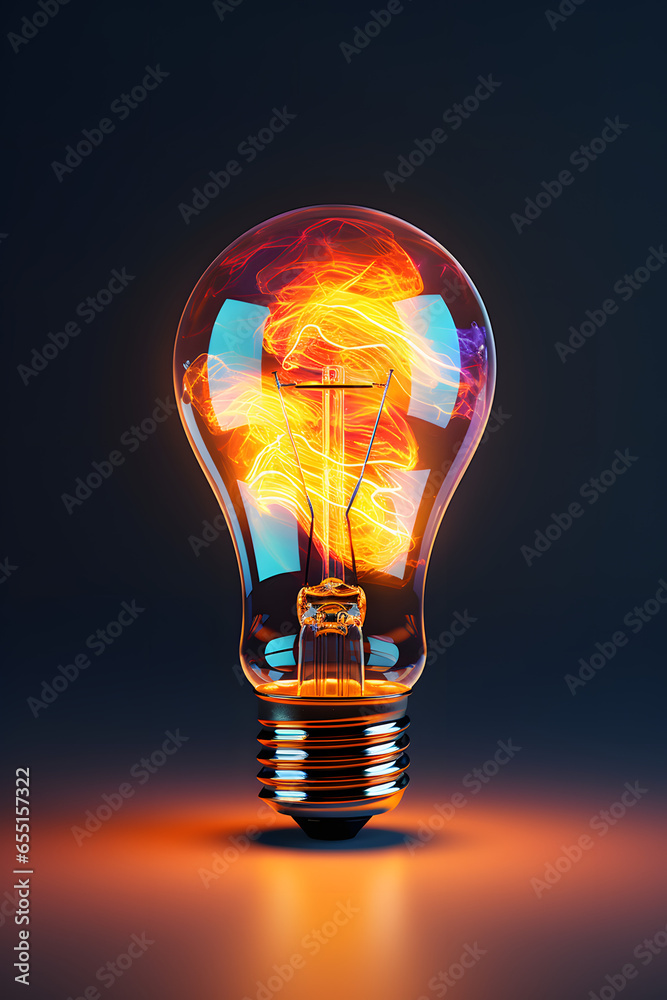 light bulb on black background light bulb on black background