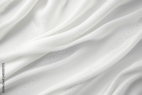 Draped white cloth background texture, Generative AI