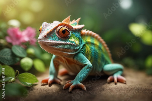 green lizard on a floor © ishan