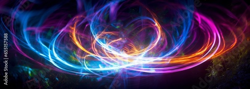 colorful light painting, Generative AI