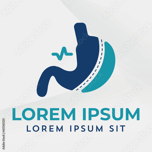 Laparoscopic Sleeve Gastrectomy Logo, Vertical Gastrectomy Logo , Weight loss surgery Logo Vector Illustration of Stomach reduction logo surgery
