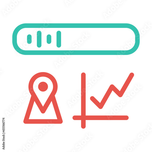 Analityc icon two color style, best for presentation template and web, etc.