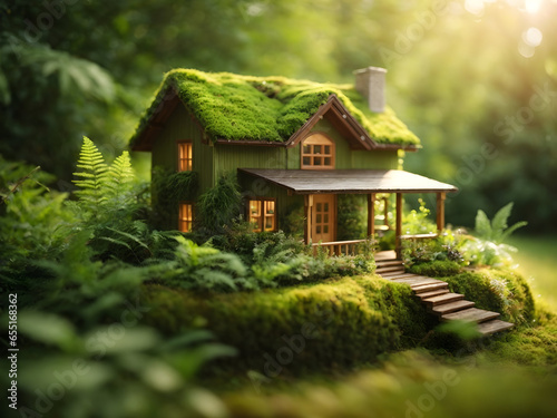 miniature green eco house