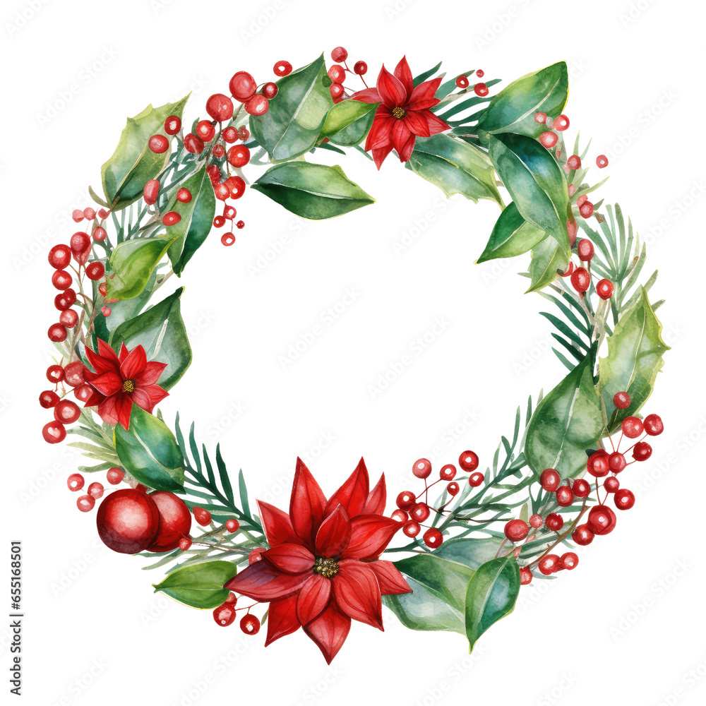 christmas wreath illustration