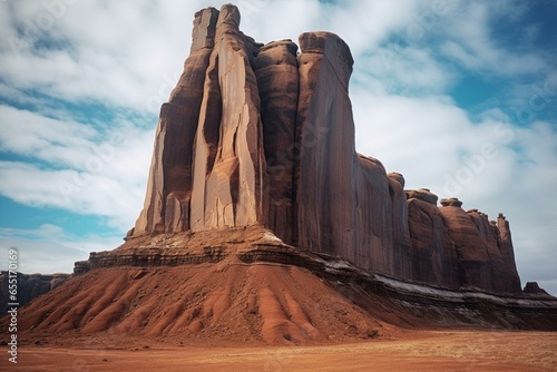 Towering rock formation. Generative AI