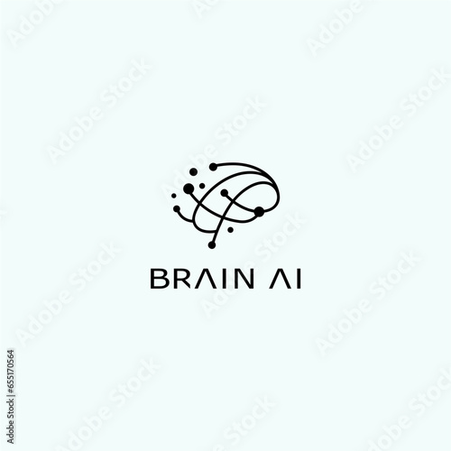 Brain circuit ai tech concept icon © mei