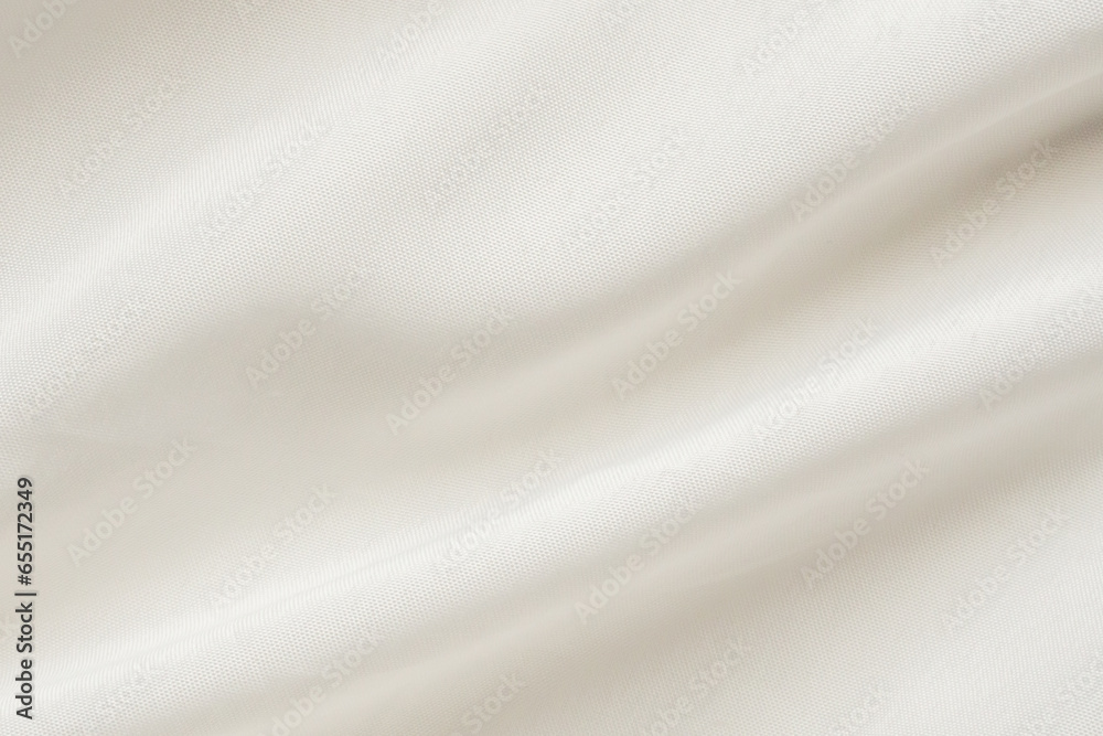 Abstract white fabric texture with soft wave background