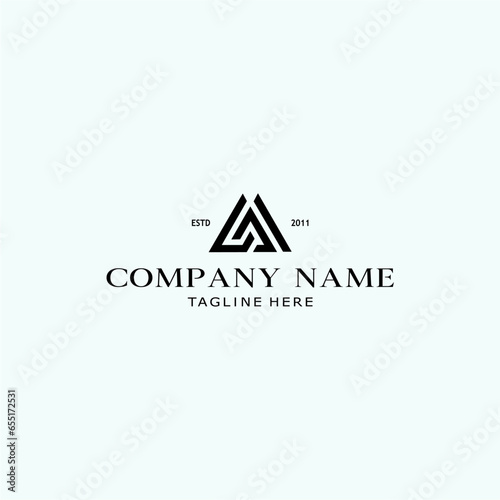 minimalist MA lettering logo