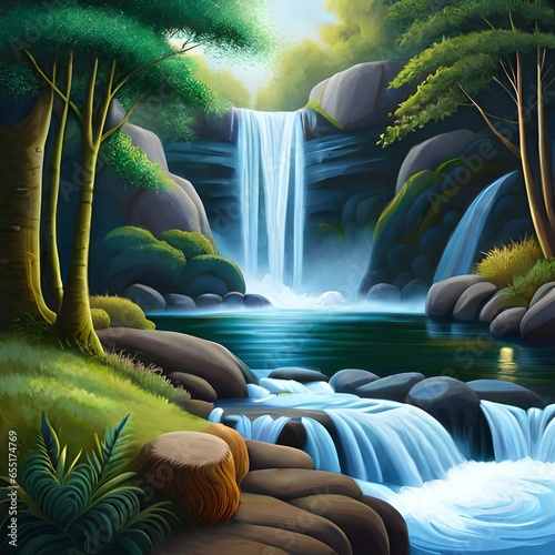 tropical island with palm trees