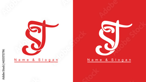 ST ,TS ,S ,T letters abstract logo monogram