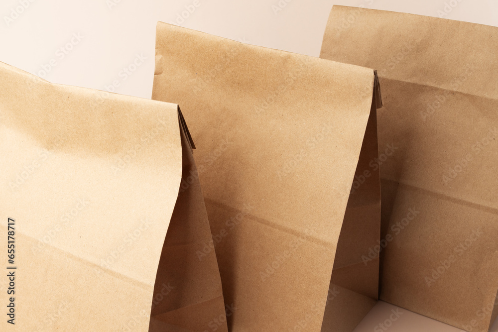 Take away bags, sandwich packaging, eco-friendly, brown paper Take away bags, sandwich packaging, eco-friendly, brown paper