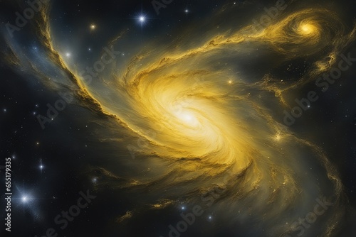 Mustard outer space view