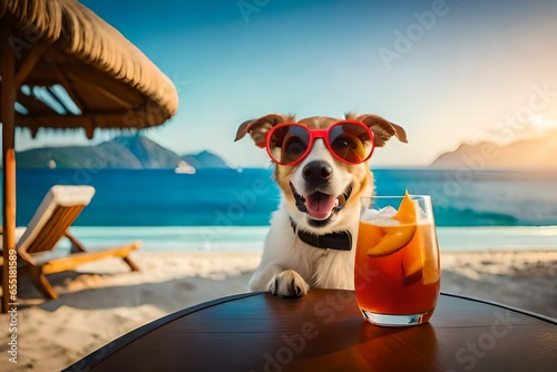 dog on the beach © Zohair