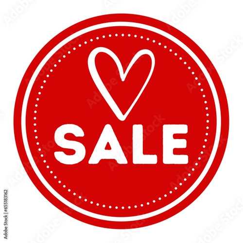 Like follow heart SALE red sticker stamp sign button
