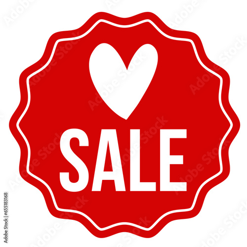 Like follow heart SALE red sticker stamp sign offer