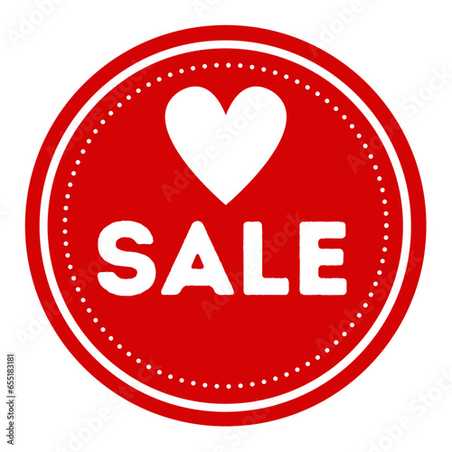 Like follow heart SALE red sticker stamp sign tag