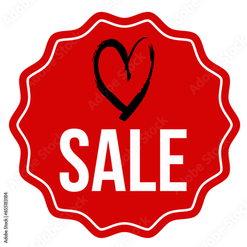 Like follow heart SALE red sticker stamp sign shopping