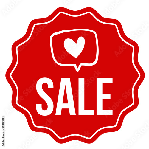 sign like follow heart SALE red sticker stamp