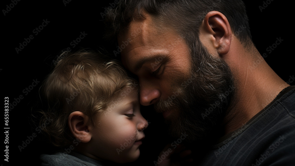 A precious time between father and son where you can feel the love of a father. A precious time between father and son where you can feel the love of a father.