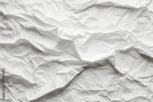 Blank White Crumpled And Creased Paper Poster Texture Background Mockup