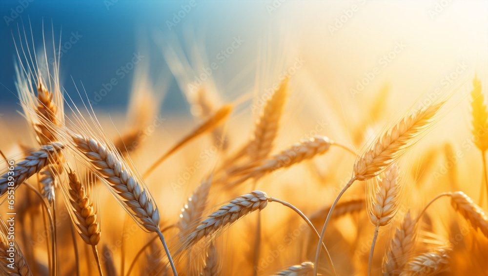 Grain summer agricultural plant cereal harvest nature wheat field yellow farming ripe crop