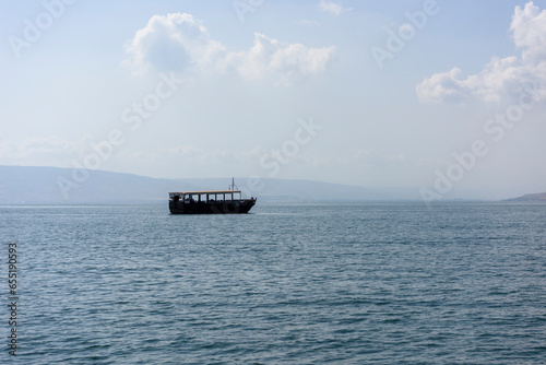 Cuadro en lienzo The Sea Of Galilee in Tiberias, Israel, Where Jesus walked on the water