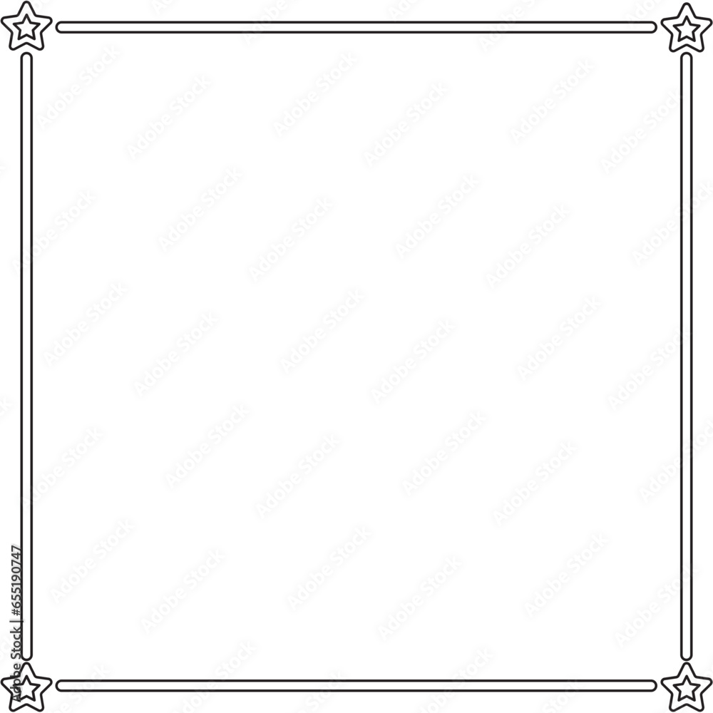 Obraz premium Simple Geometric Outline Square Frame Textbox